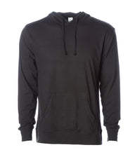 SS150J Lightweight Jersey Hooded Pullover in color Black.