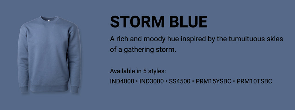 Earth Tone color Storm Blue
