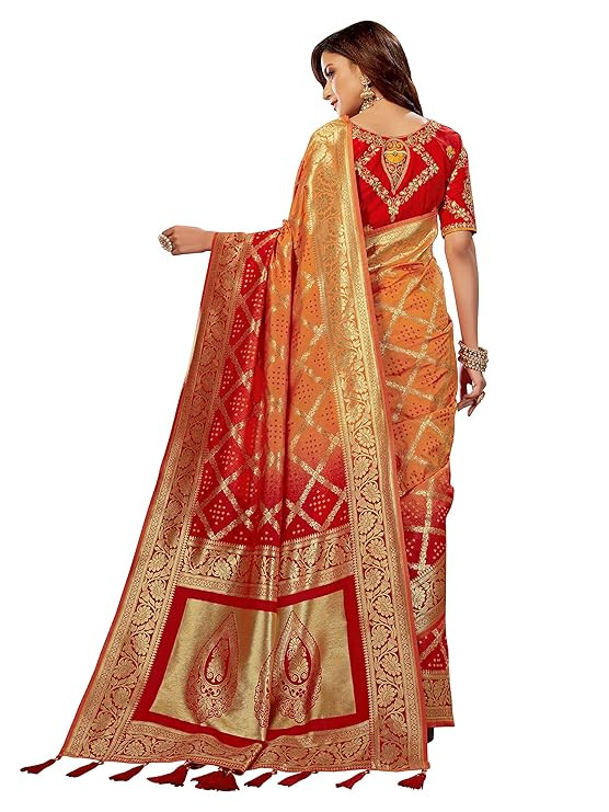 Mritsa Gota Patti Silk Lehenga Set - Red