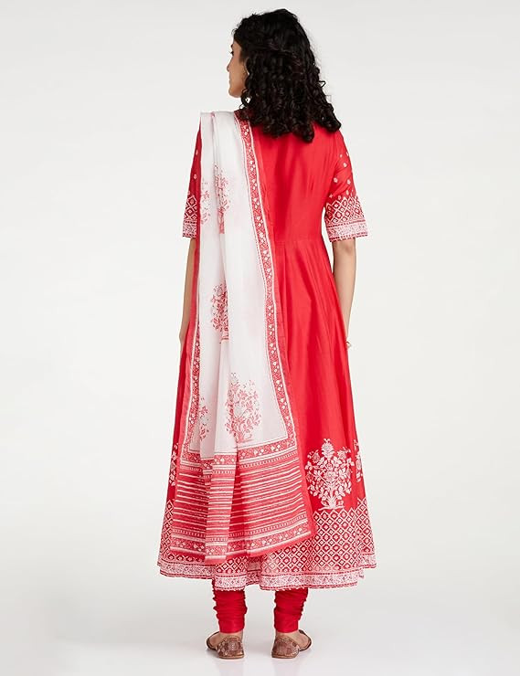 Mritsa Gota Patti Silk Lehenga Set - Red