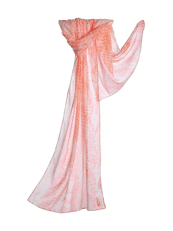 CrossKulture Cotton Scarf - Lightweight and Long Women's Wrap - Printed, Wrinkled Design