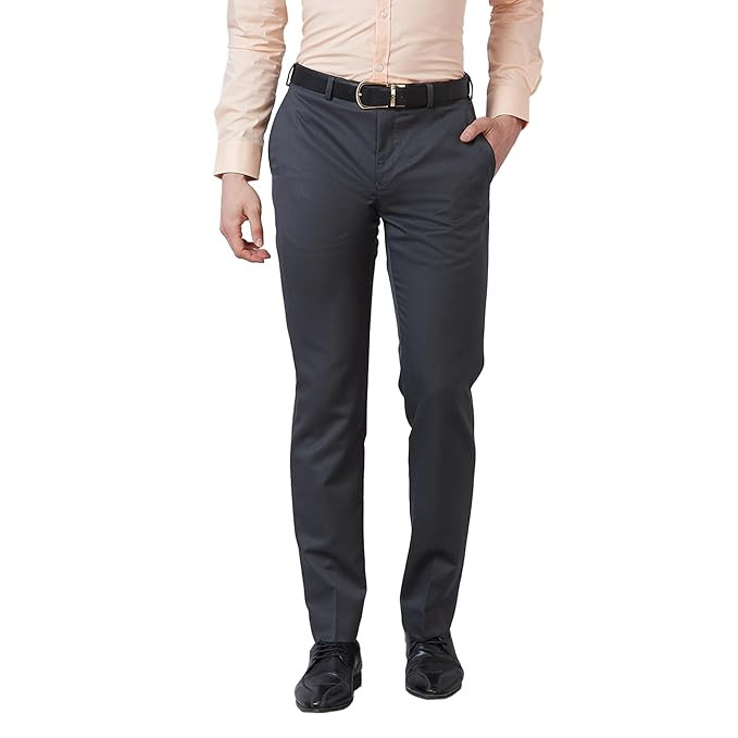 Park Avenue Men's Regular Fit Mid Rise Pants