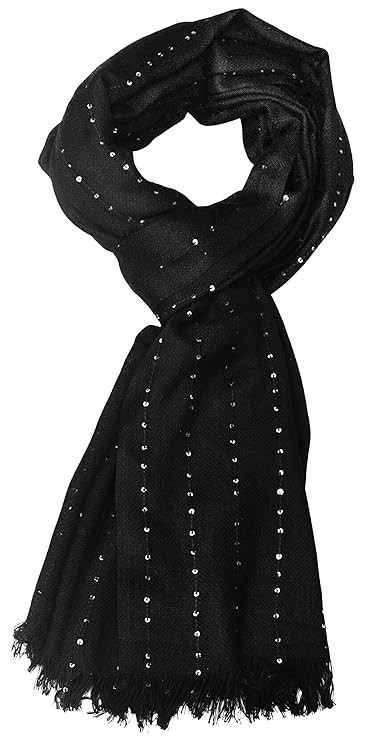 Zaina Women's Viscose Black Scarf Fit for All Ages